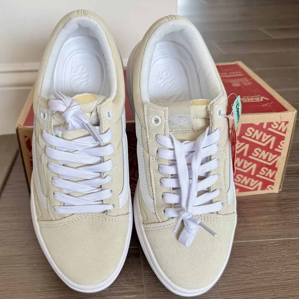 VANS Old Skool Overt CC Platform Sand Low Shoes Comfy Cush Mens 8 Womens 9.5 - Picture 3 of 13